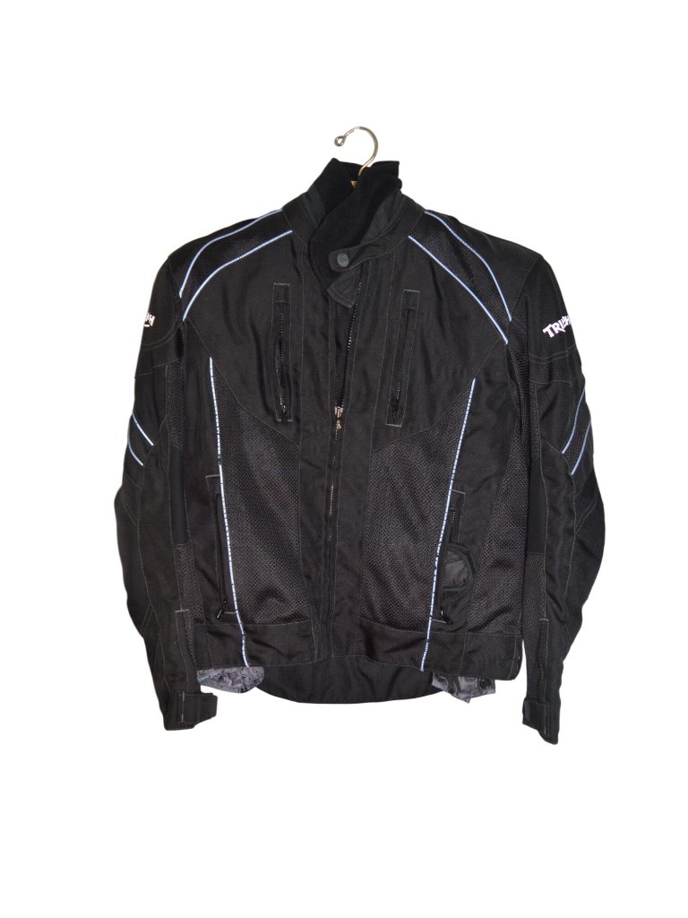 Triumpth Black Motorcycle Jacket Men's Size 44/54 Windproof Protective Armor